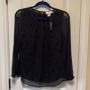 VINEYARD VINES Black Beaded Top NWOT